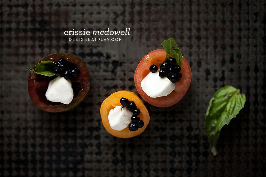 Caprese Bites With Balsamic Caviar