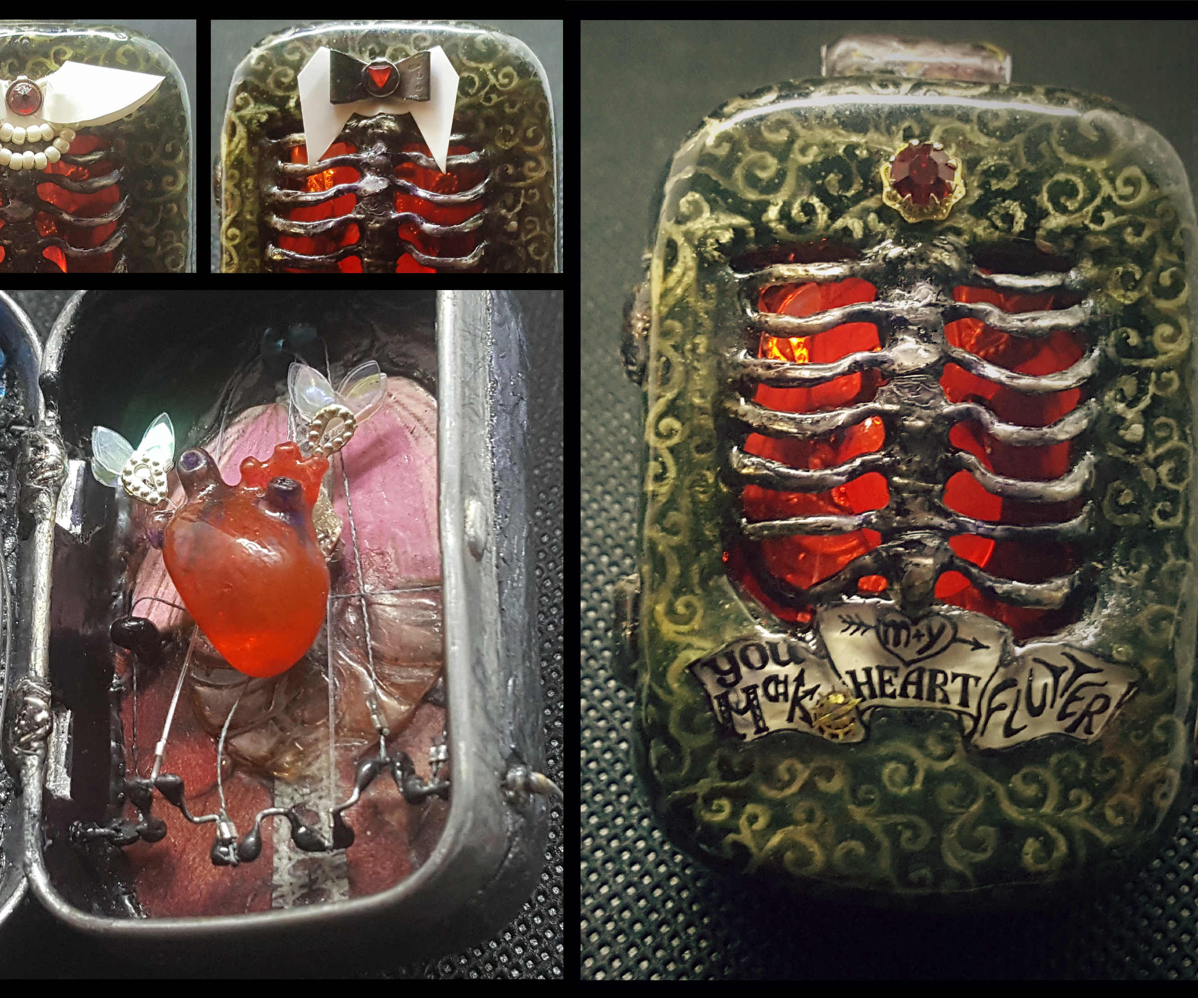 Mini Mint Tin Automaton Pendant/Brooch