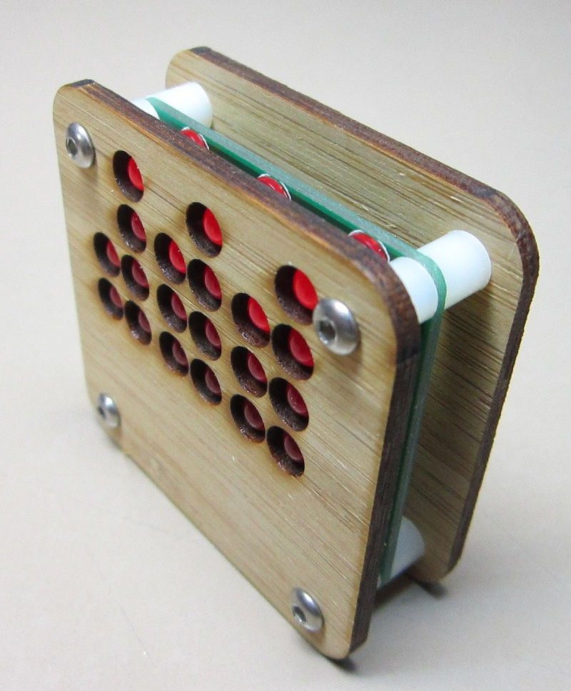 24 Hour Binary Clock With Bamboo Case