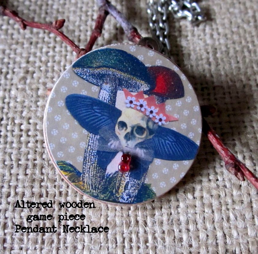 Pendant Necklace - Altered Game Piece