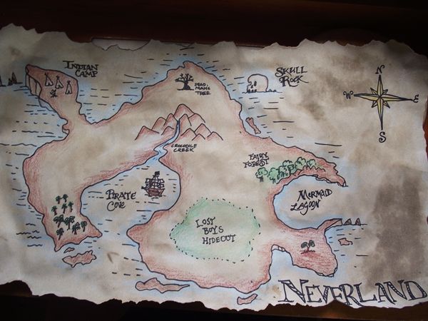 Make an Ancient-Looking Map of Neverland