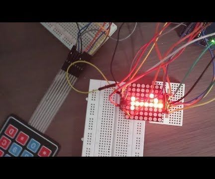 Arduino 4x4 Keypad and 8x8 LED Matrix