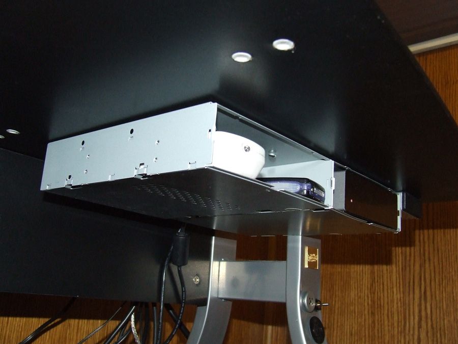 Under the Desk CD-ROM Cubbies.