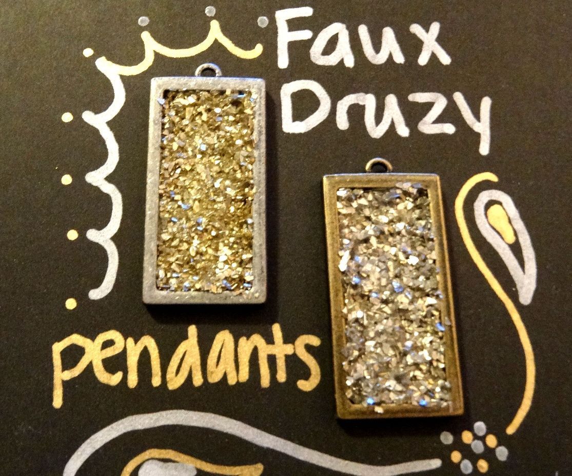 Faux Druzy Necklace Pendant
