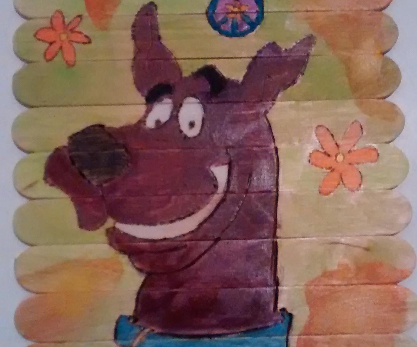 Wood Burning and Painting Cartoon Characters