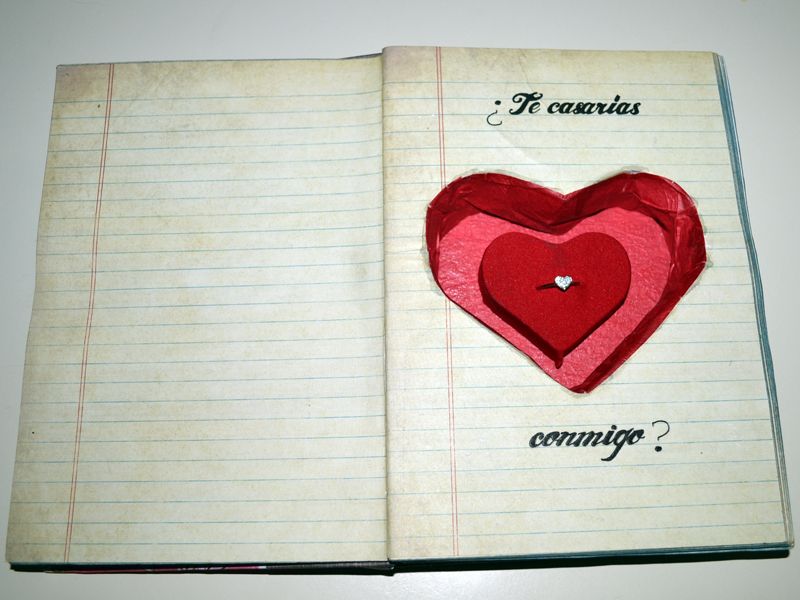 Carve a Book Into a Engagement Ring Case.