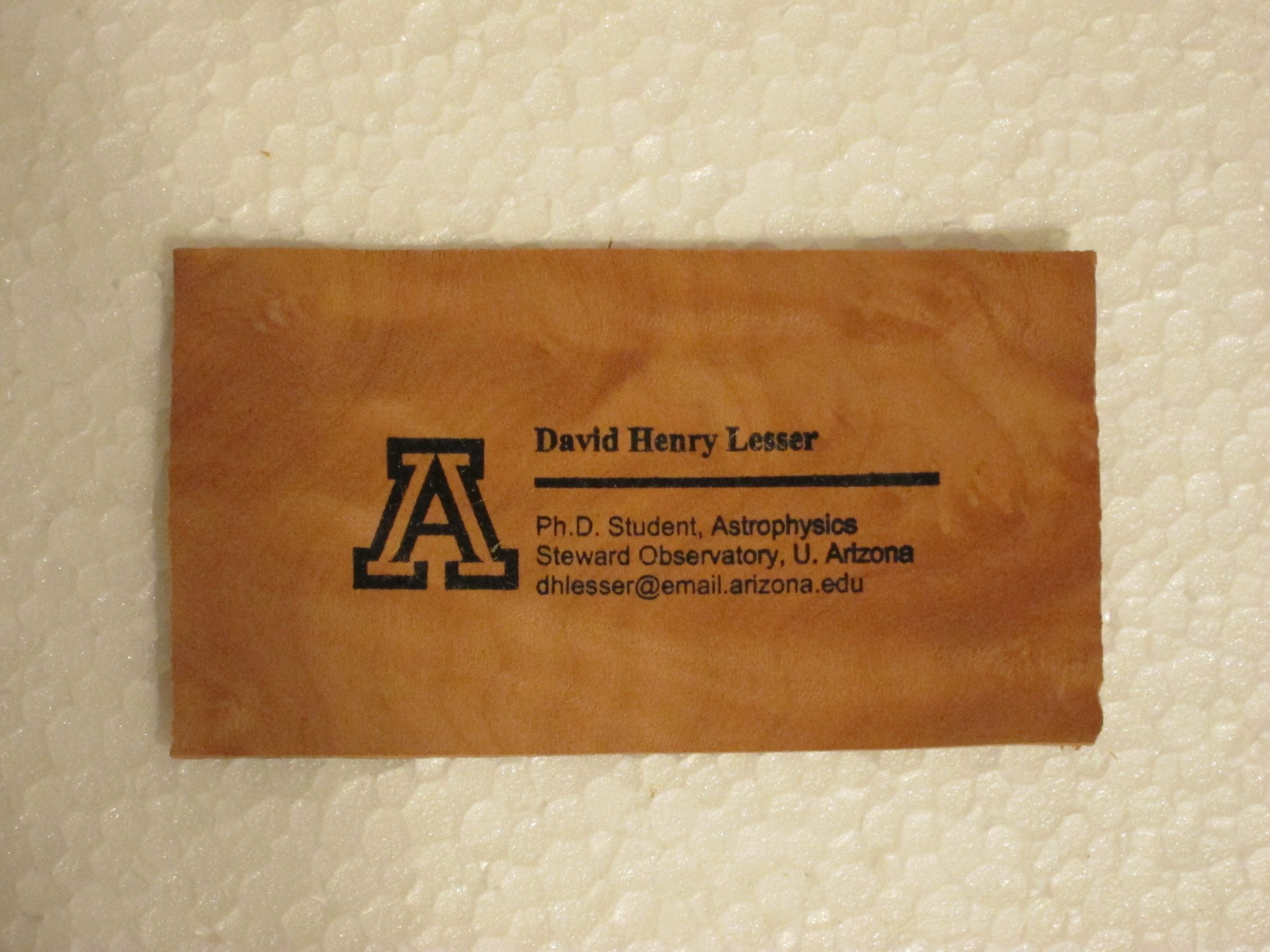Make your own wood veneer business cards!