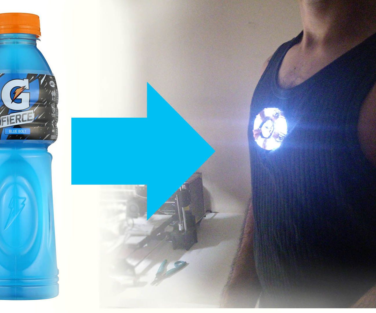 Easy Arc Reactor From a Gatorade Bottle!