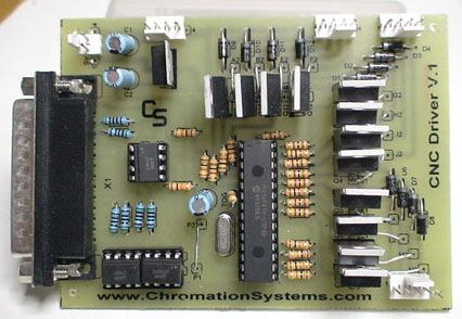 Parallel Port 3 Axis CNC Driver, Opto-Isolated, Unipolar Steppers