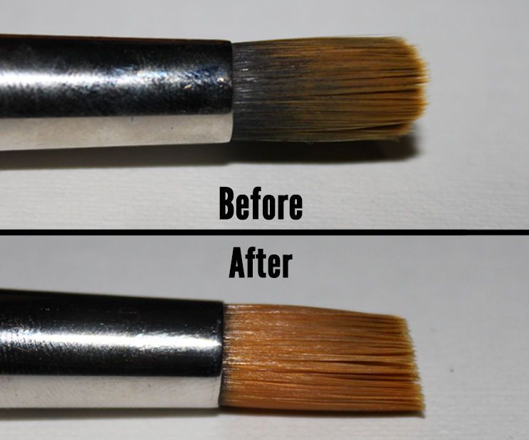 How to Clean Paint Stuck in the Ferrule of a (fineart) Paintbrush