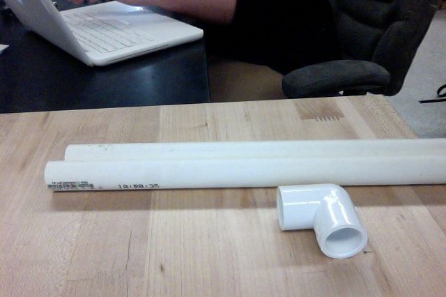 Making "V" and "R" Out of PVC Pipe