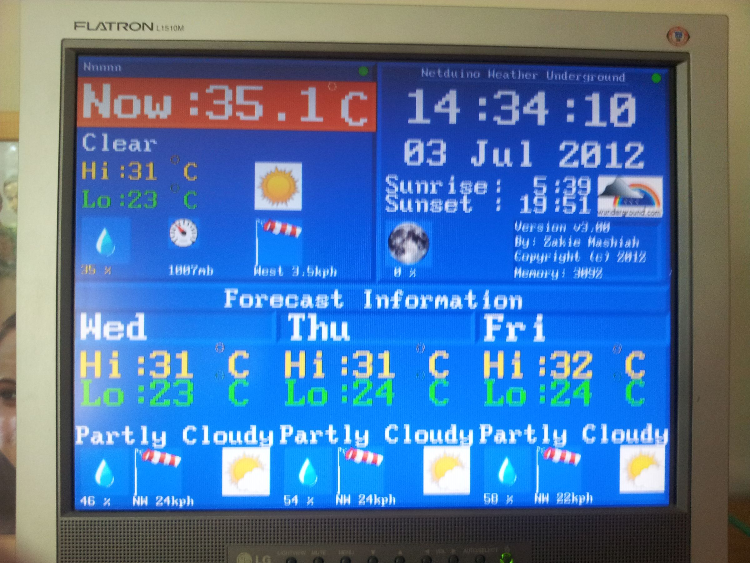 Weather station (Underground) with Netduino