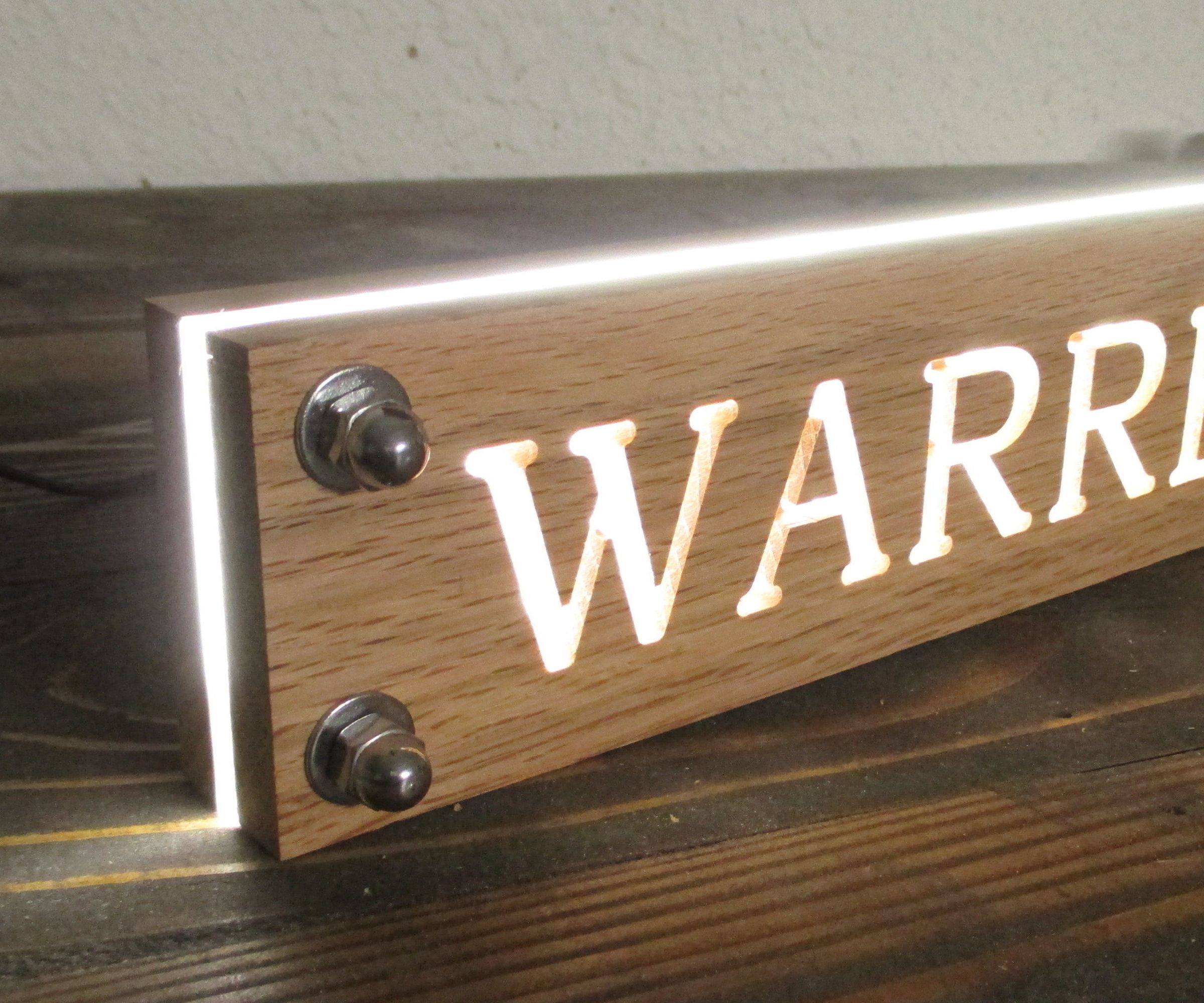 LED Night Light From Oak Pallet