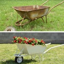 Turning an Old and Rusty Wheelbarrow Into a Flower Planter