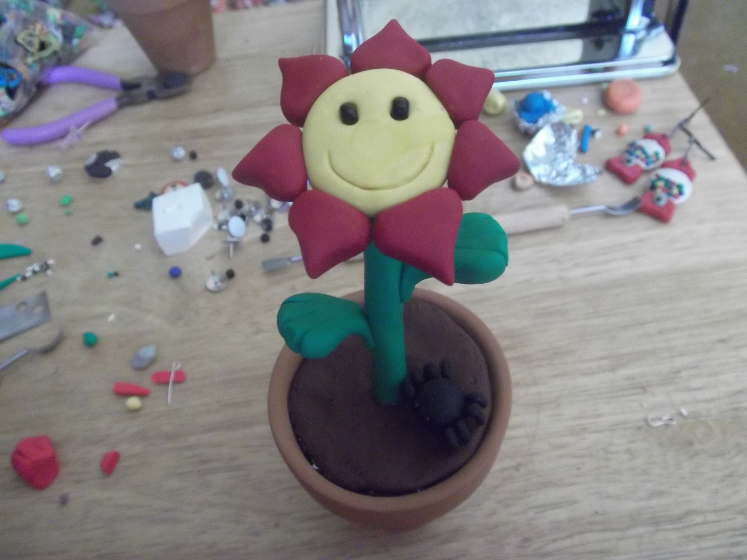 Cute Polymer Clay Flower