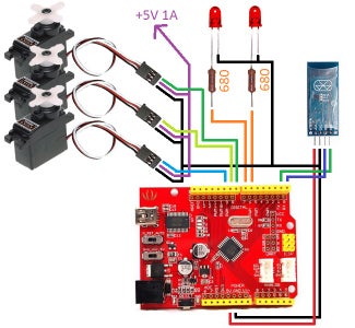 Arduino Cardboard Robot Is Controlled From Smartphone Via Bluetooth : 5 ...