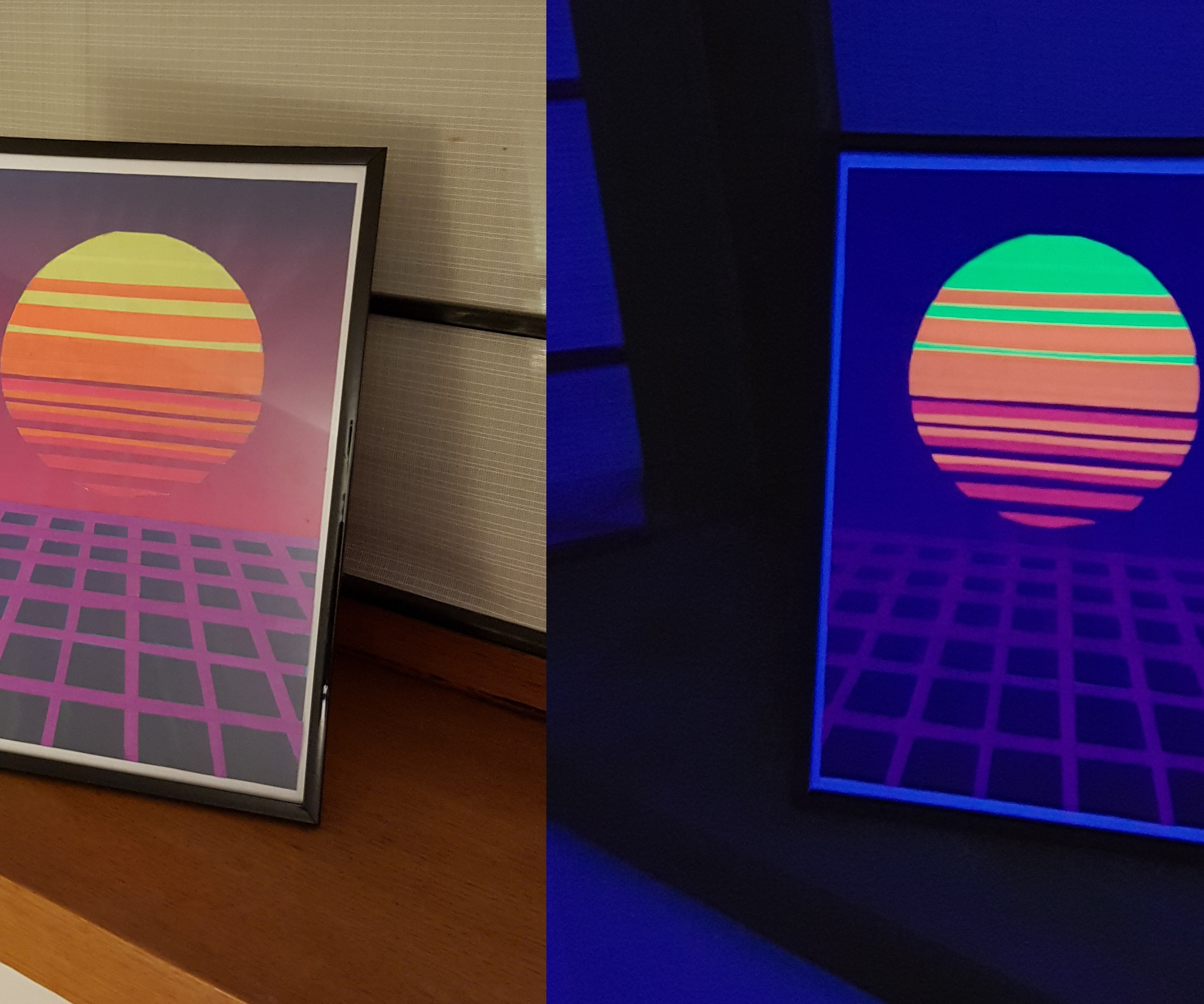 Glow in the Dark Synthwave Poster