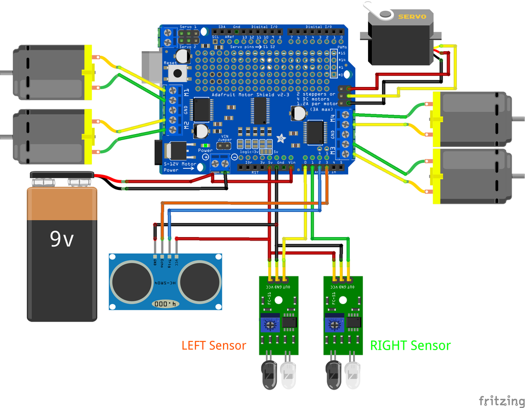 Obstacle Robot Using Arduino L293d Motor Driver Obstacle Avoider