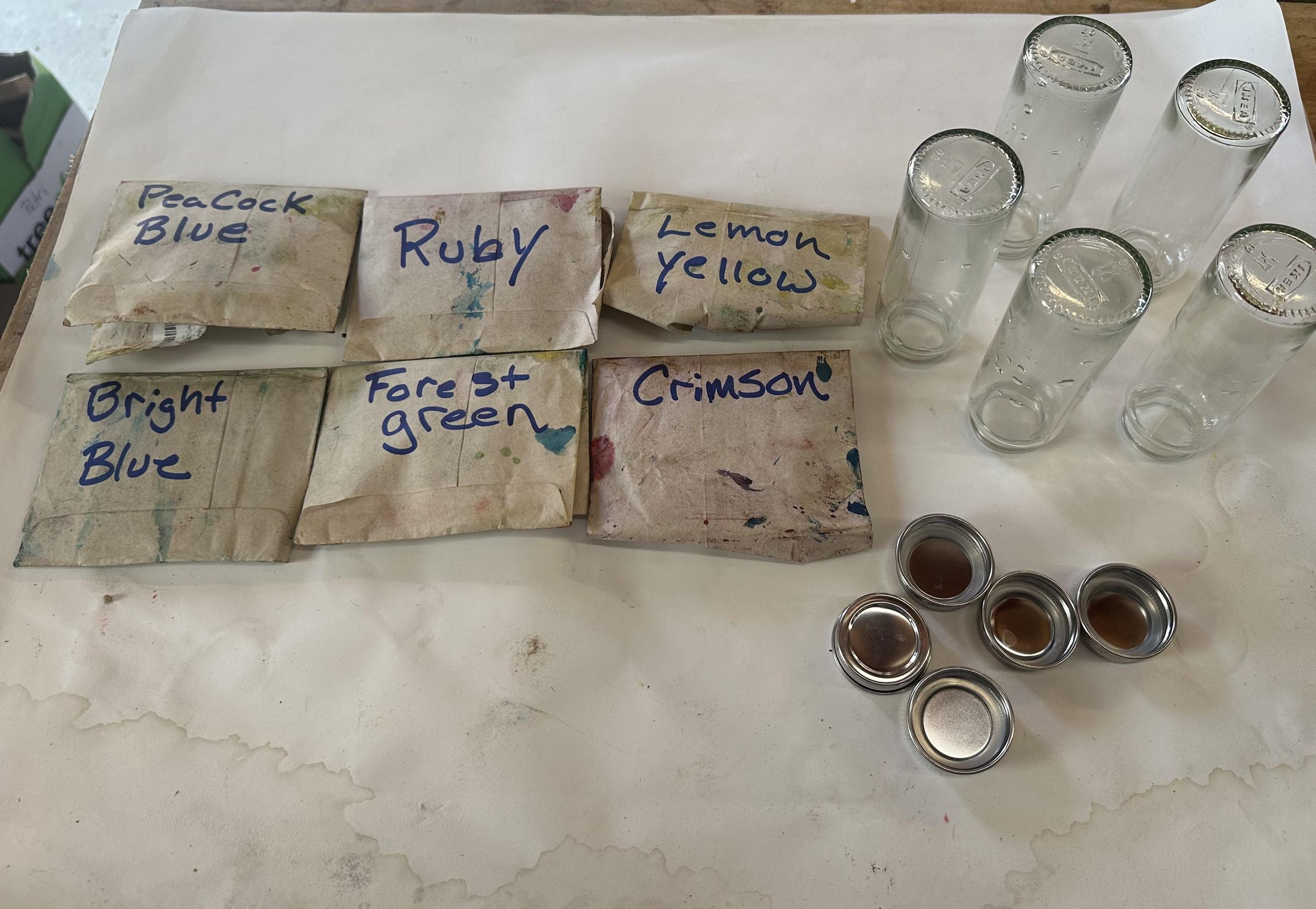 Mixing Aniline Dye:
