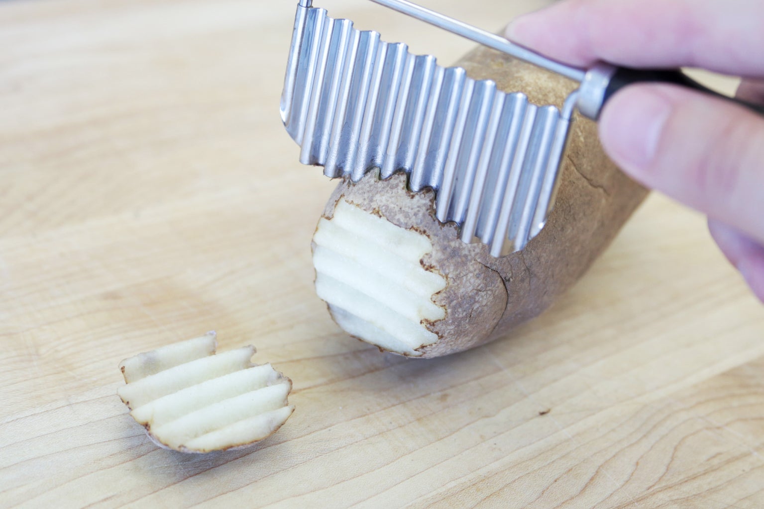 Cutting Waffle Fries