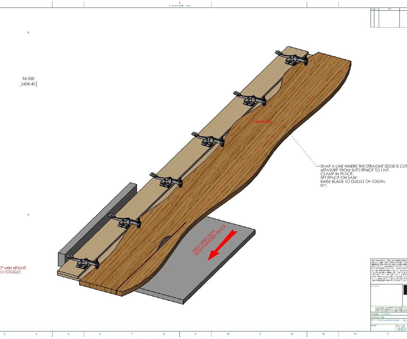 Poor Man's Straight Line Rip Sled