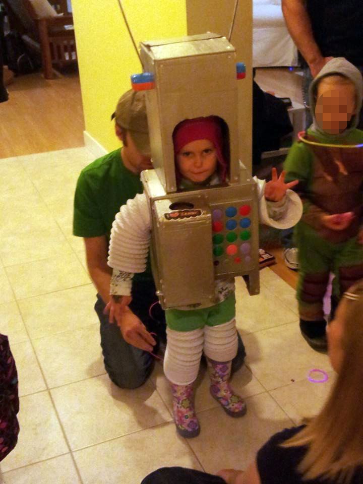 Child's Robot Costume With Sound Effects, Candy Detector and More