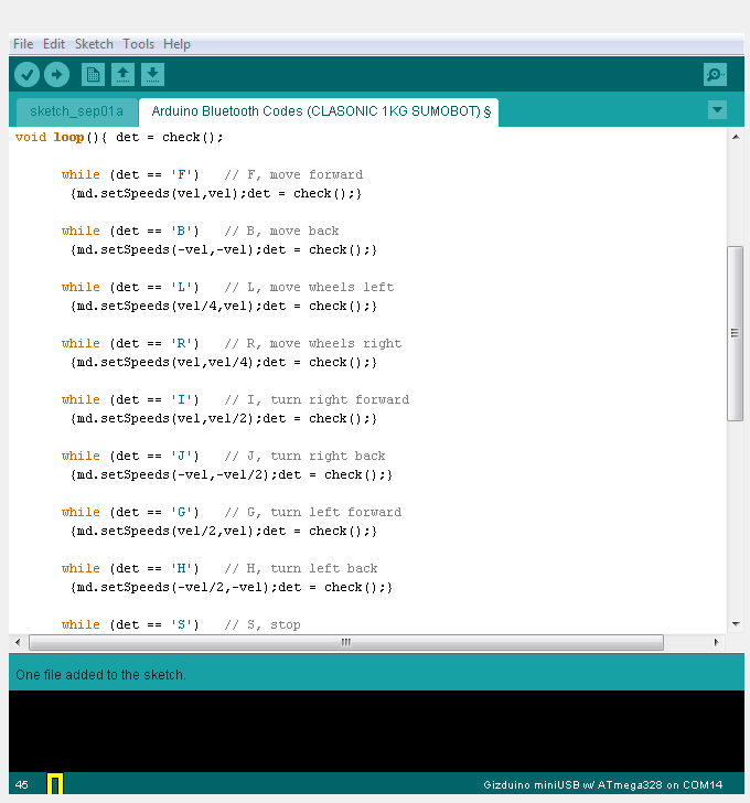 Arduino uno best sale sumobot code