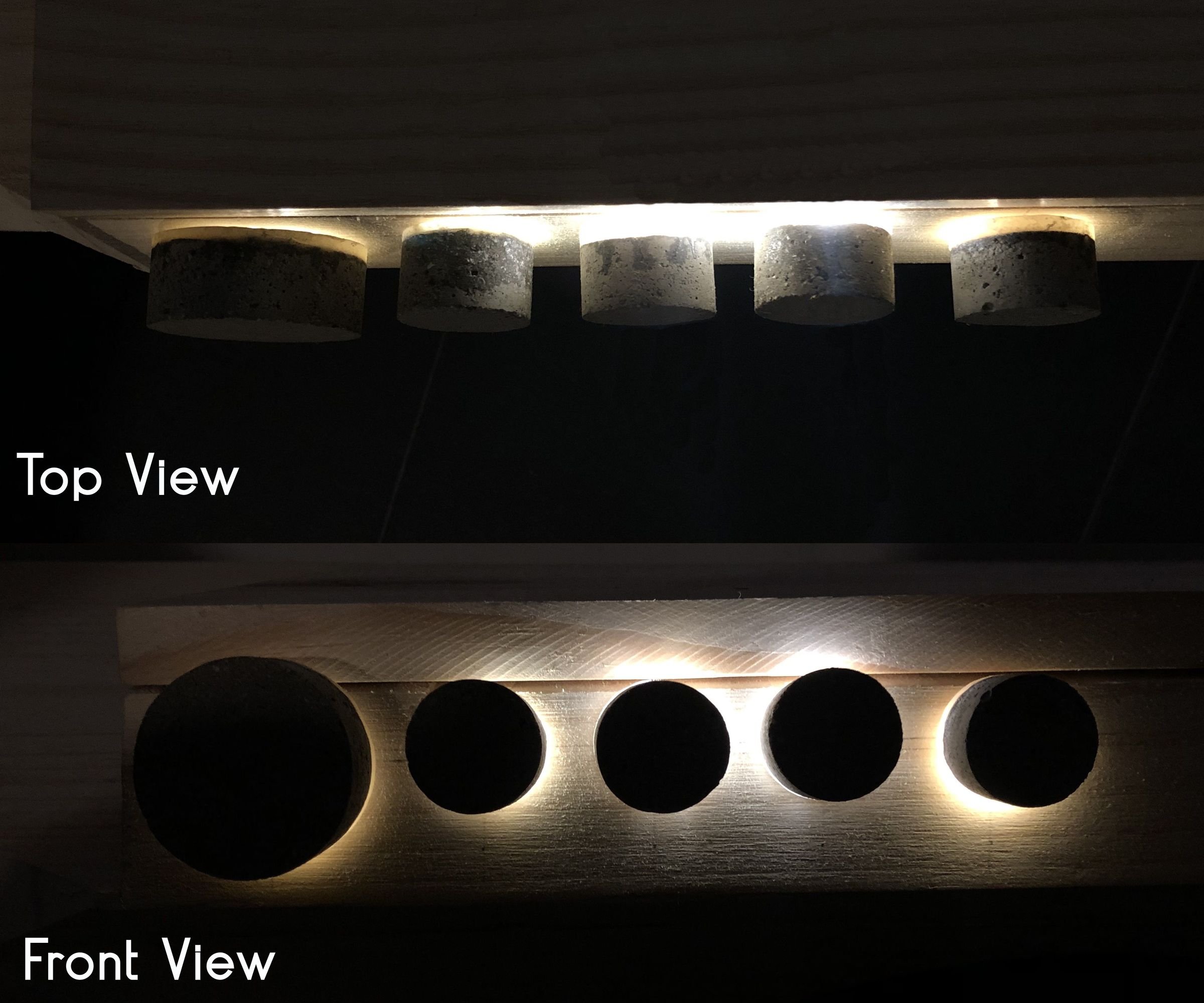 Concrete Volume Knob With LED