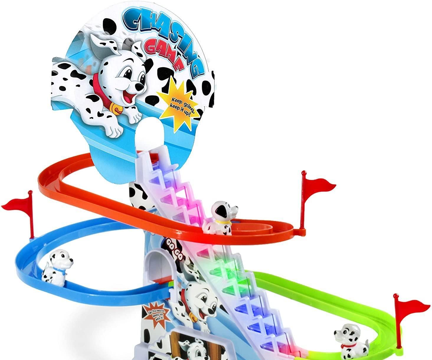 Switch-Adapt Toys: Climbing Stairs Track Toy