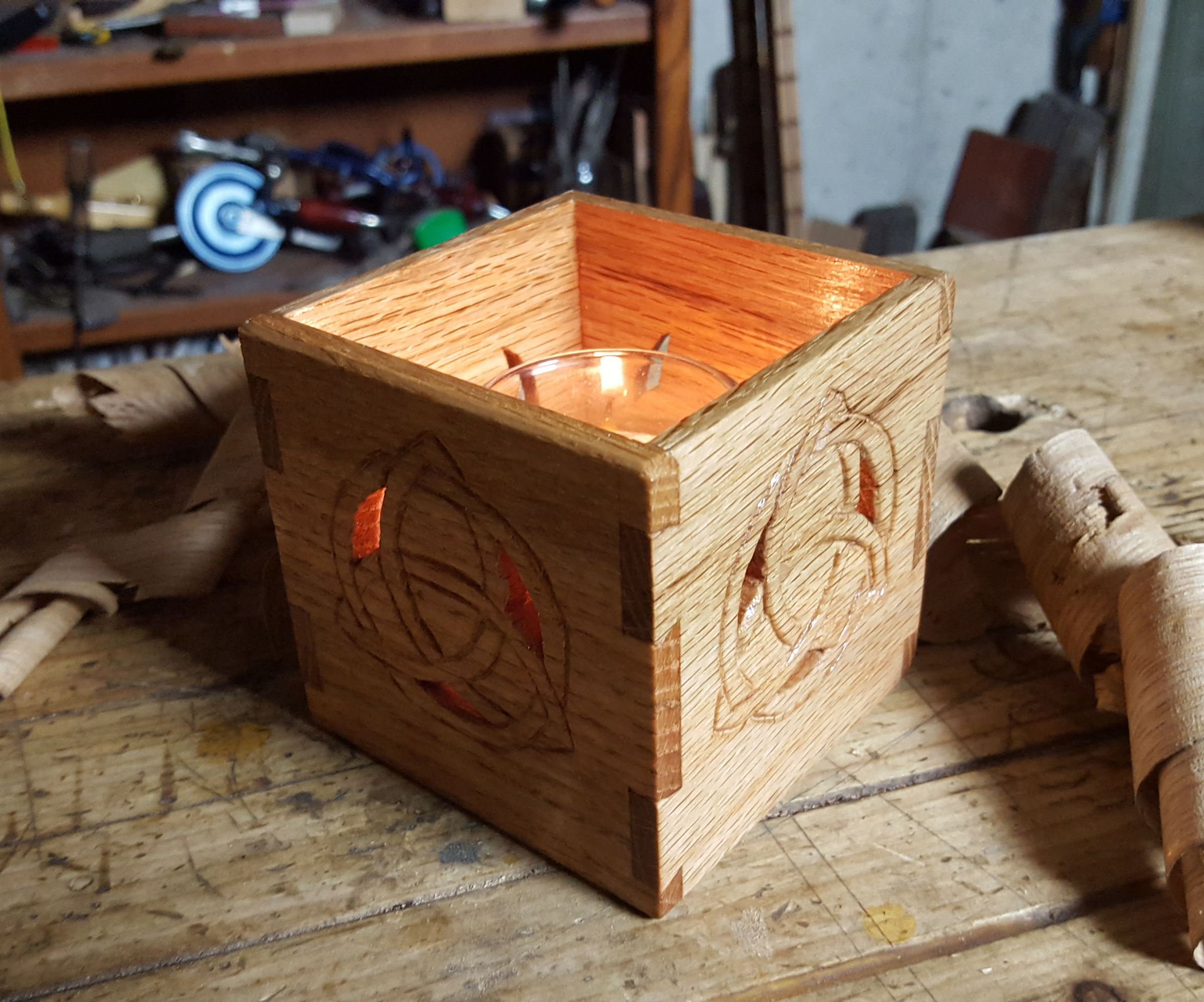 Carved Candle Box