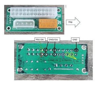 Soldering to ATX Plug