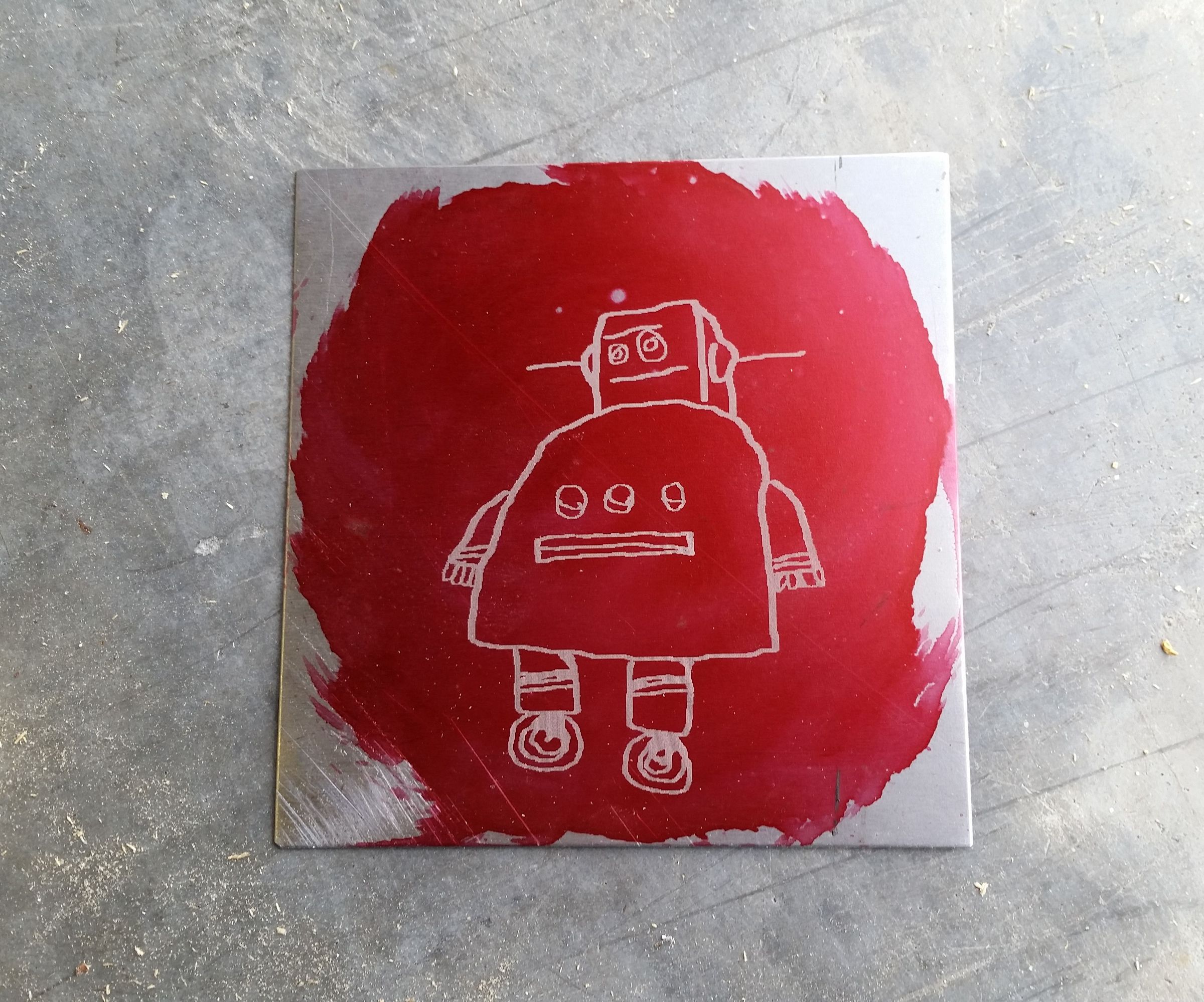 Laser Etched Robot