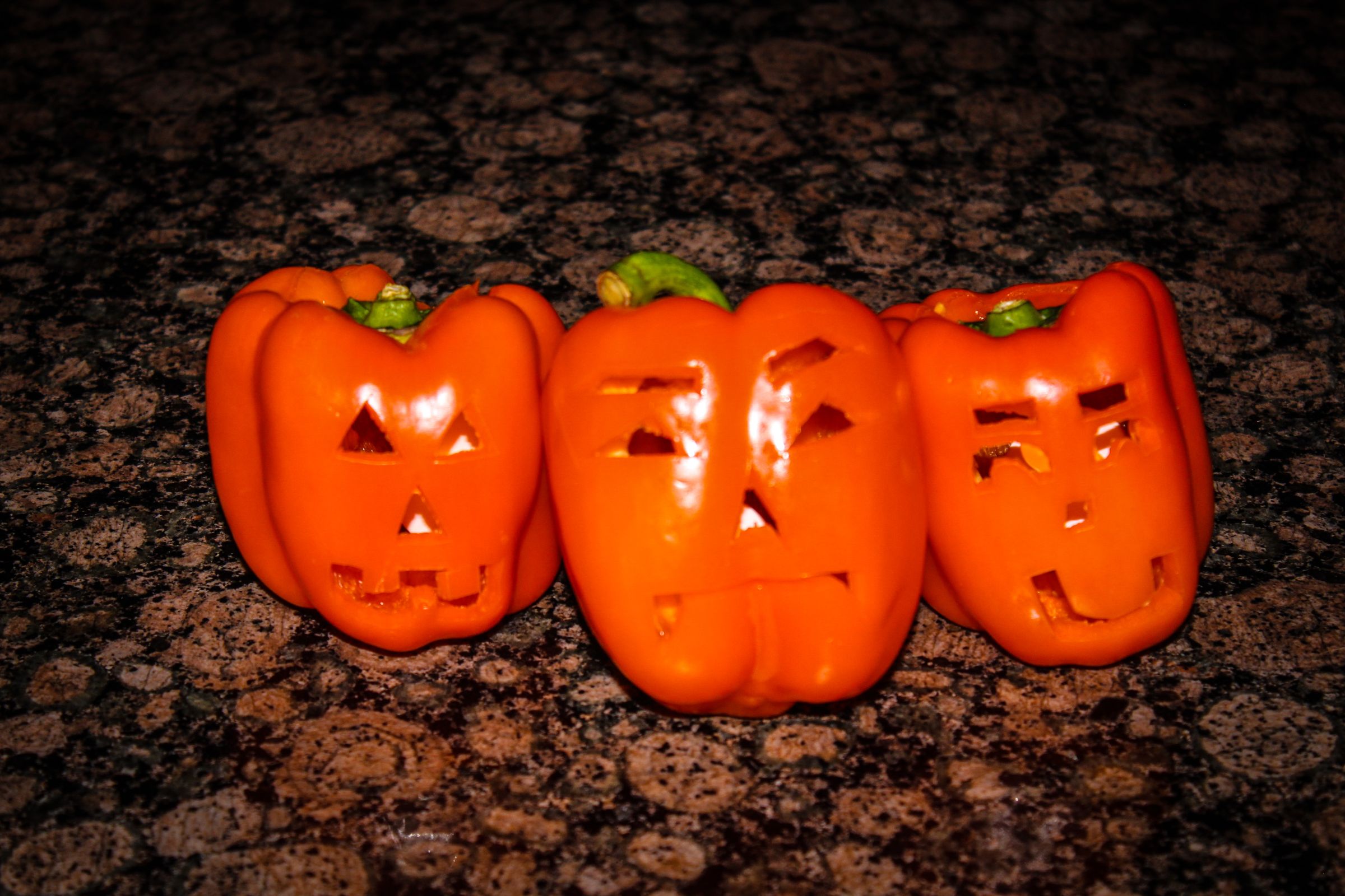 Stuffed Bell Pepper Jacko'Lantern 6 Steps (with Pictures