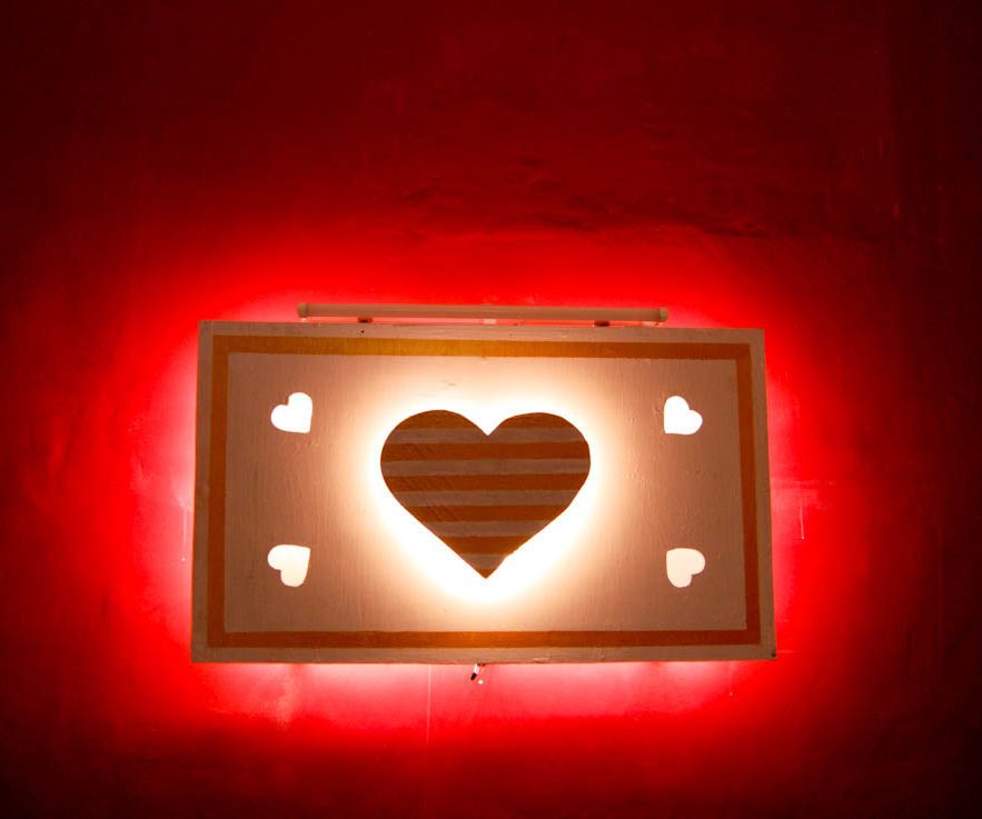 Heart Shaped Remote Controlled Back-lit Wall Decor
