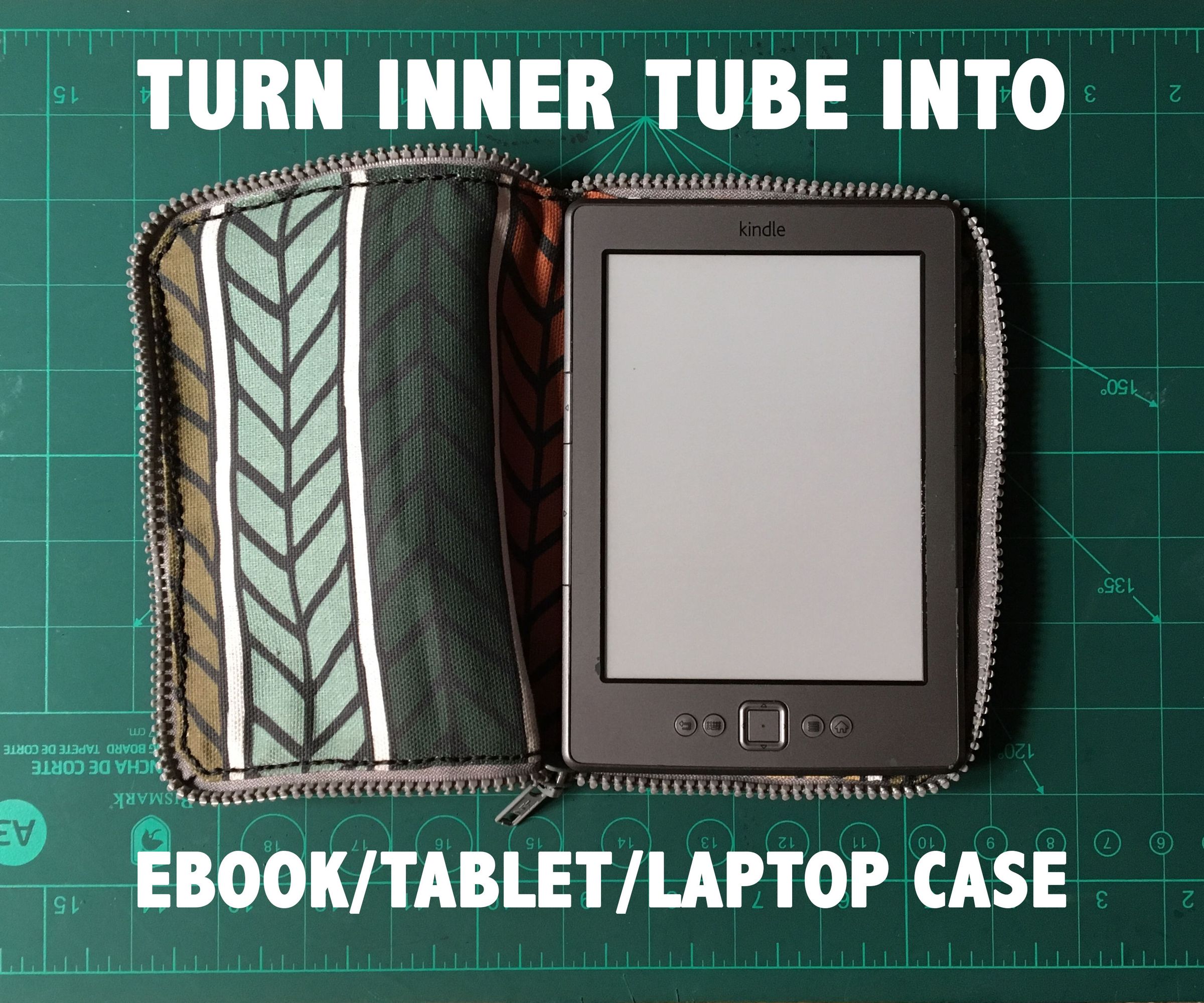 DIY Hand Sew Tablet/laptop/ebook Case With Recycled Inner Tube 