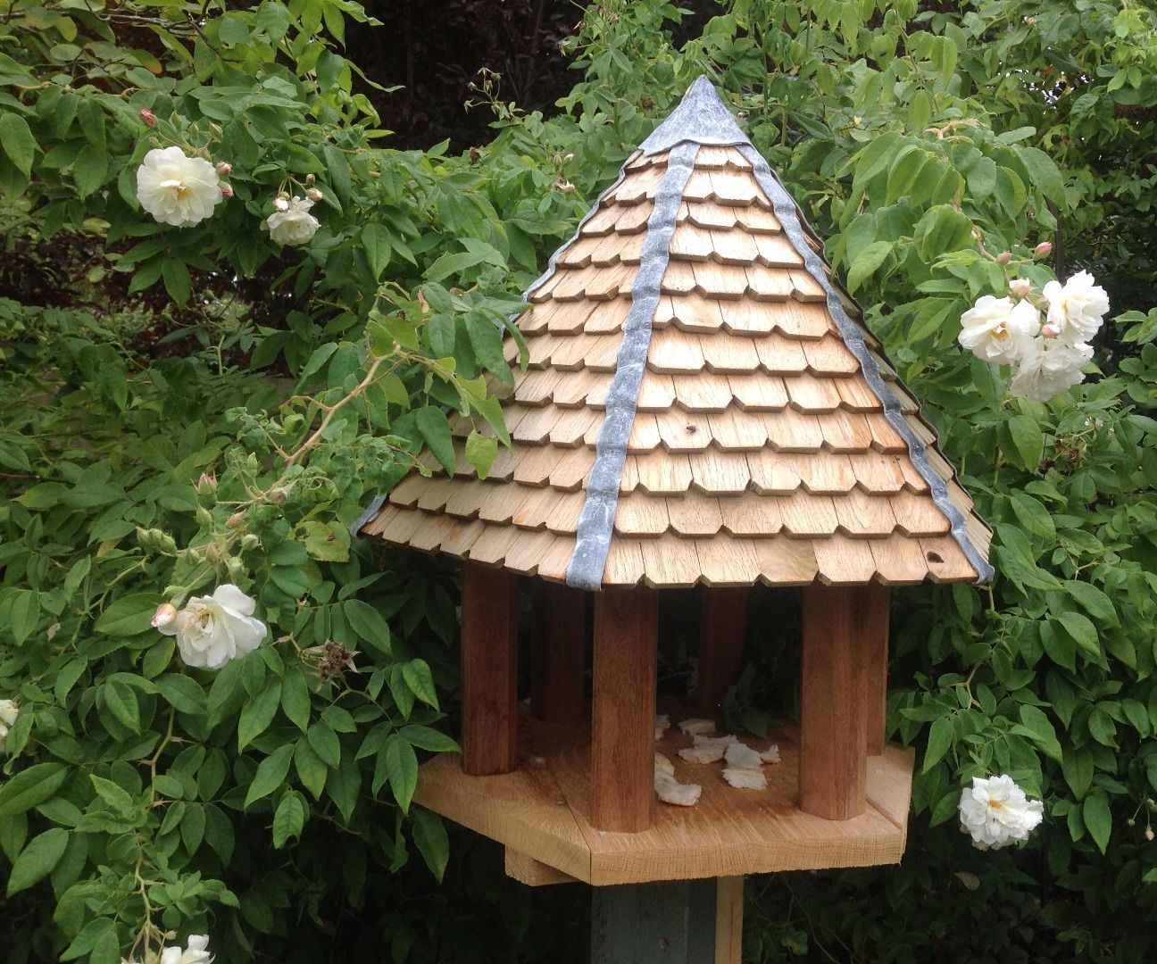 Hexagonal Bird Table From Recycled Wood