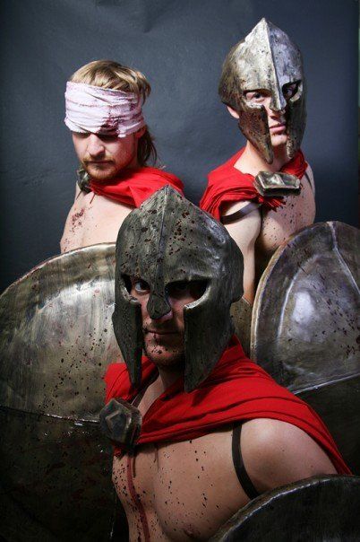 Costumes: Spartans From 300 and Max From Where the Wild Things Are