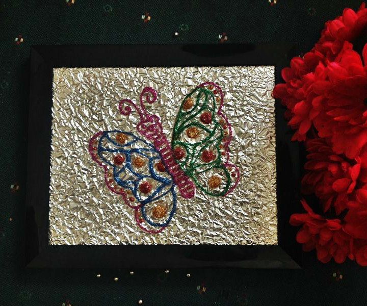 Glitter Glass Wall Art 5 Steps Instructables