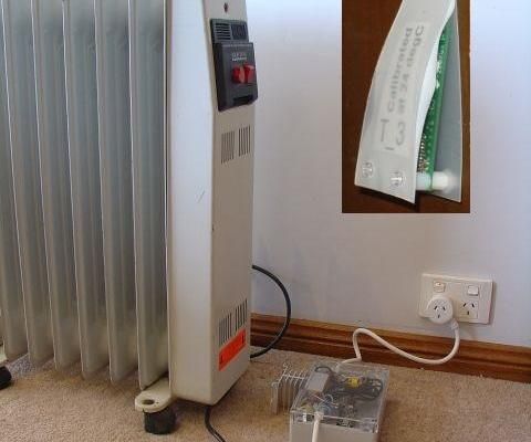 Room Heater Control Via BLE Temp Sensor and ESP-01 Timer Switch