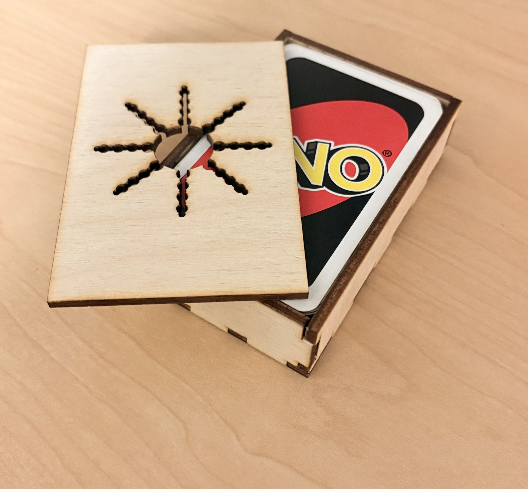 Wooden Playing Cards Box