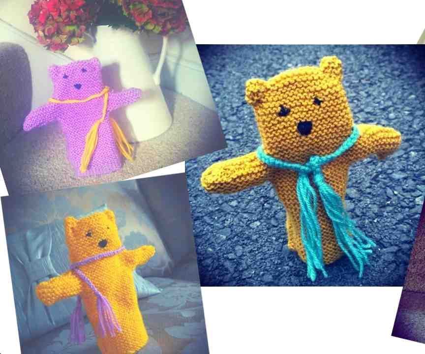 How to Knit a Teddy Bear Hand Puppet 