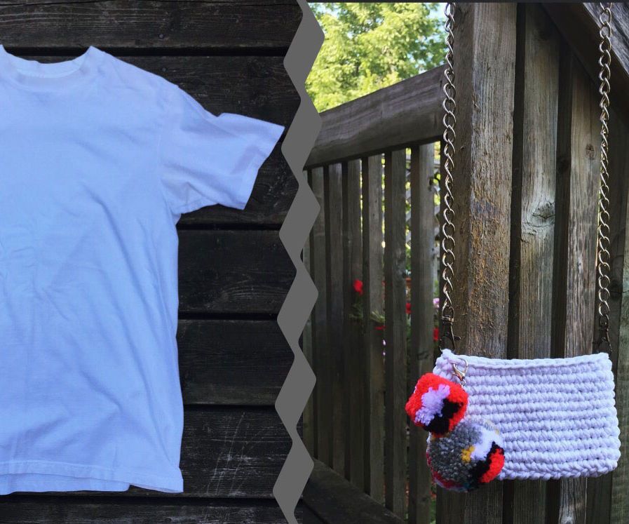 Turn a T-shirt Into a Crochet Purse