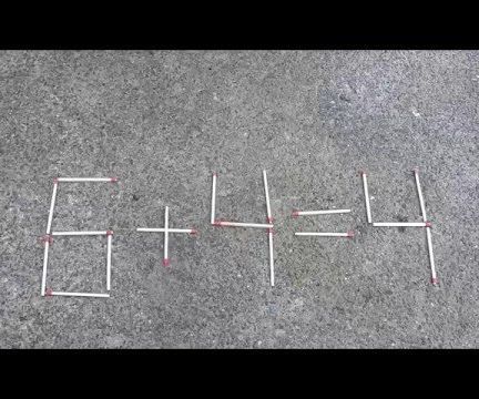 How to Solve Move One Match 6+4=4