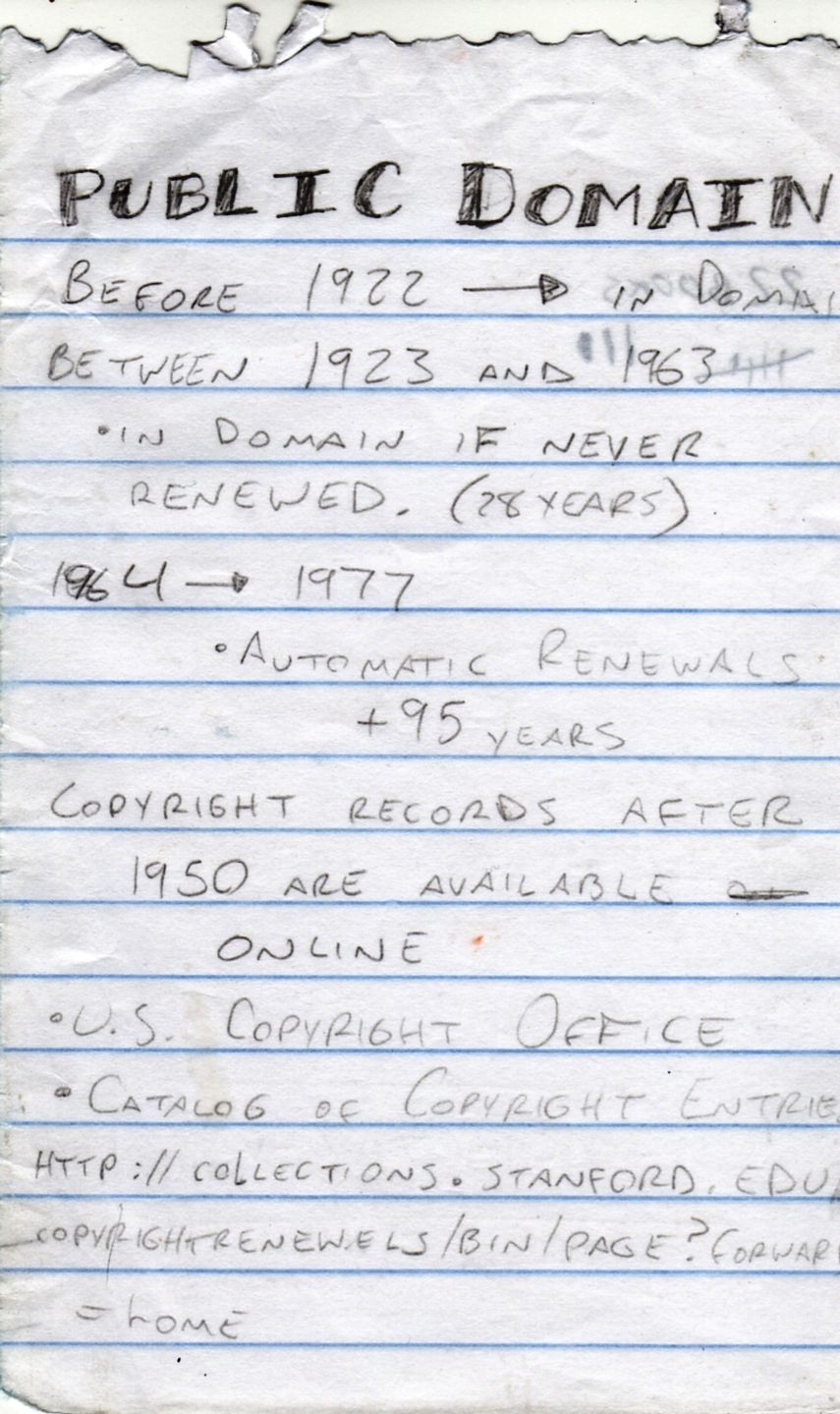 Public Domain Basics
