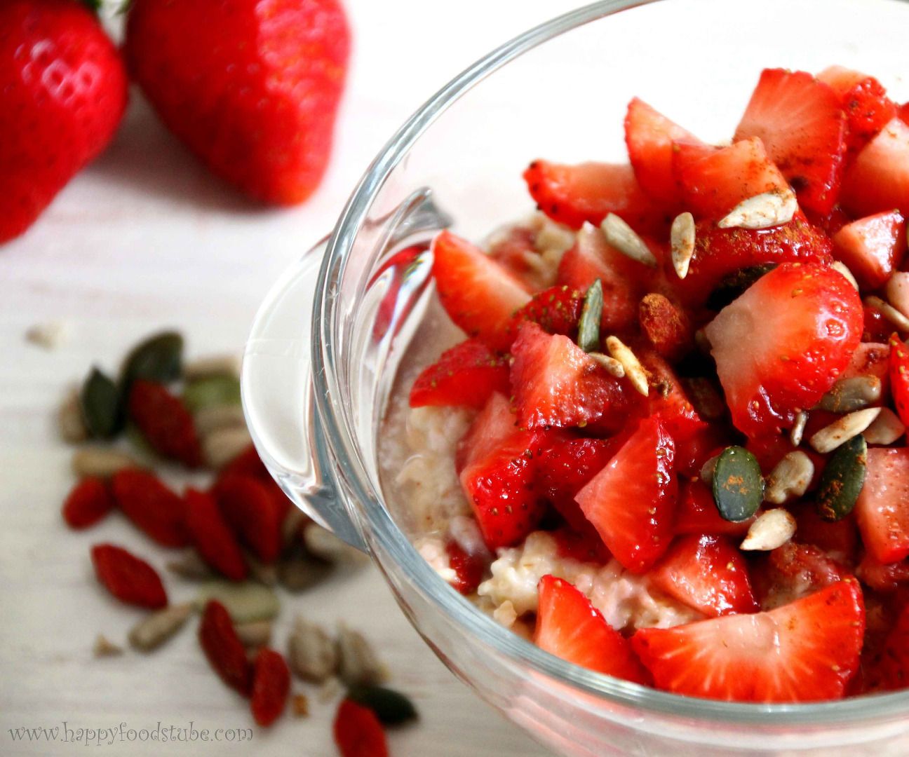 Porridge With Strawberries & Seeds