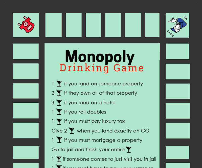 How to Play Monopoly Drinking Board Game : 3 Steps - Instructables for Free Printable Drinking Board Games