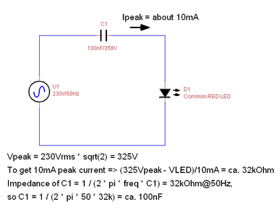 Capacitive Dropper Kills LED ?