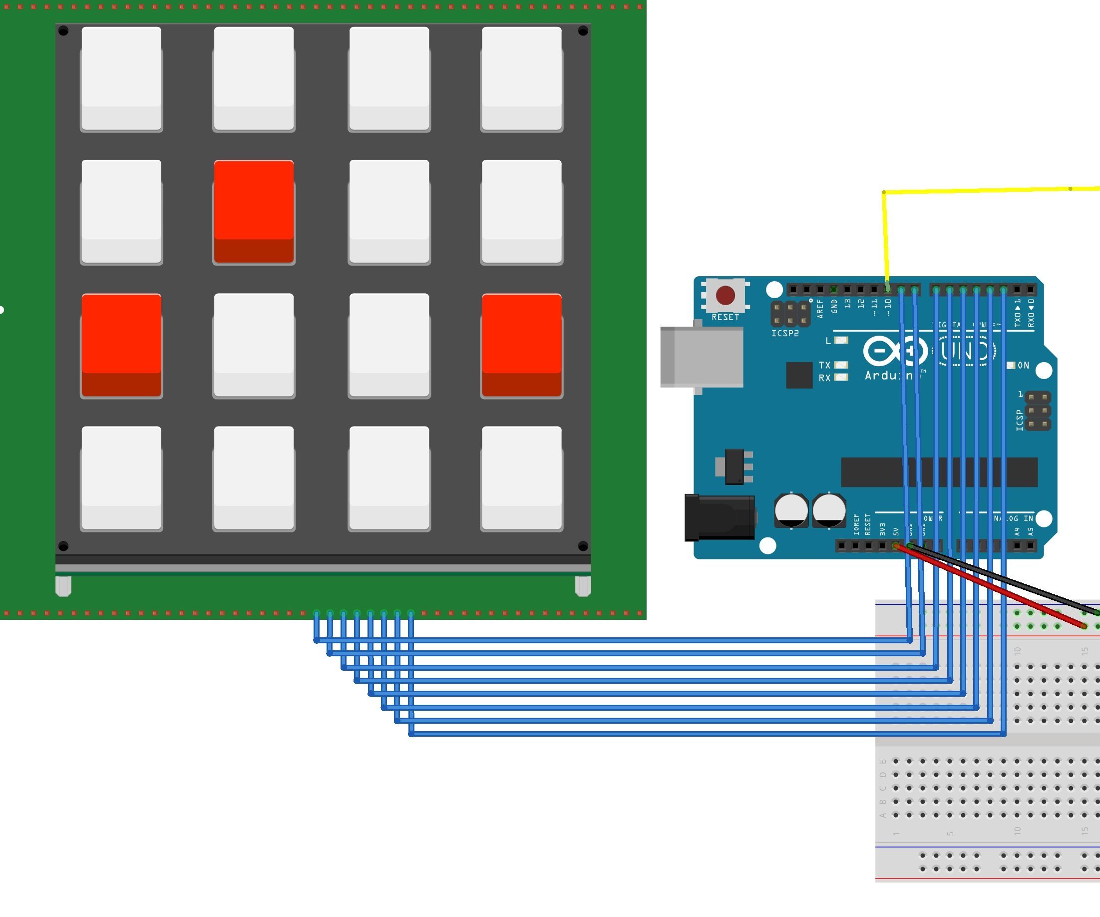 Keypad Button Servo Positioner