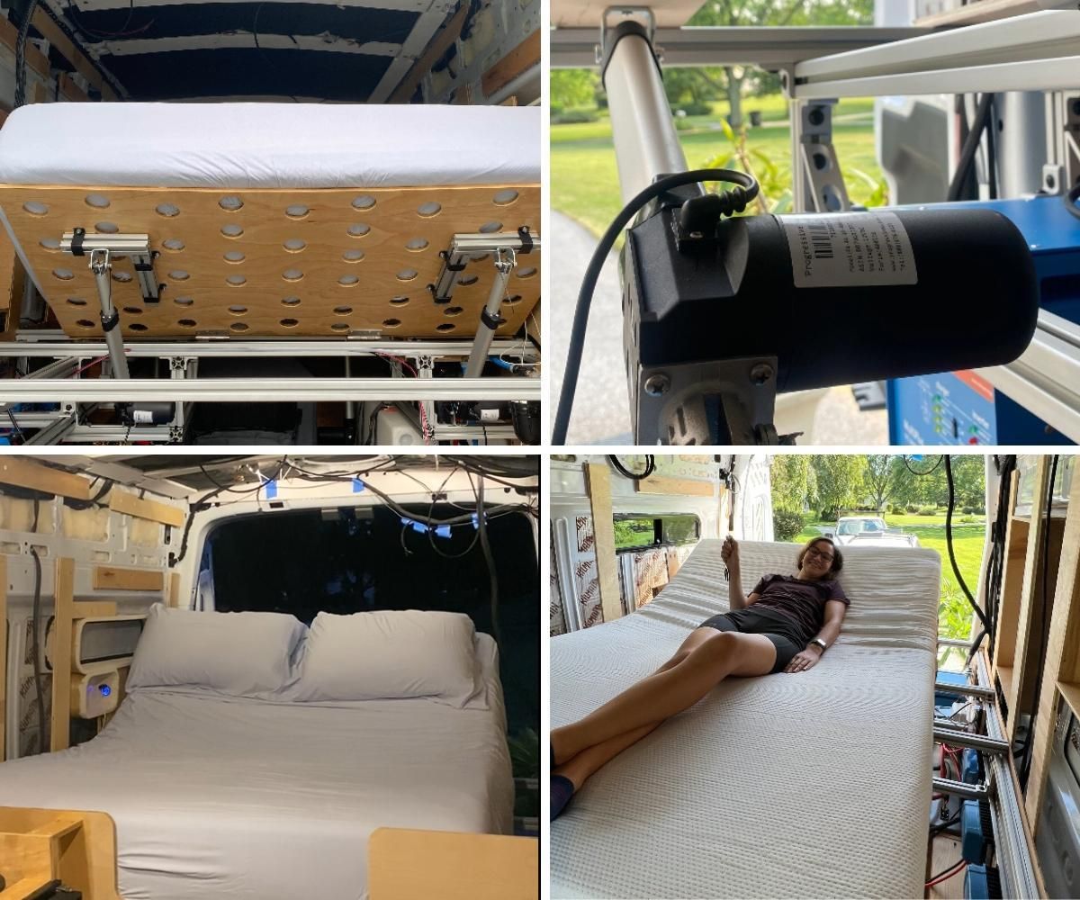 DIY Adjustable Bed for Campervan Conversion