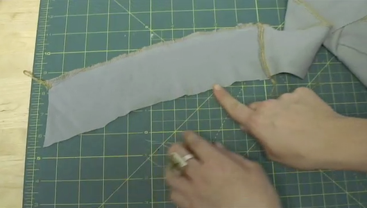Attaching the Sash to the Shrug